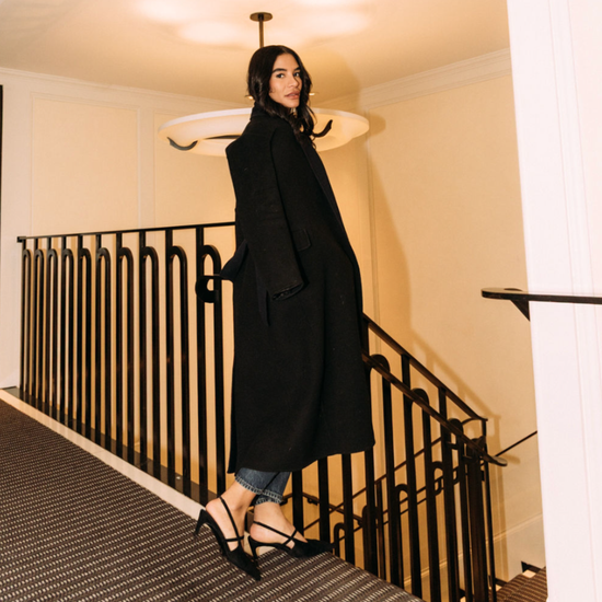 Connie Slingback Heels (BLACK SUEDE)