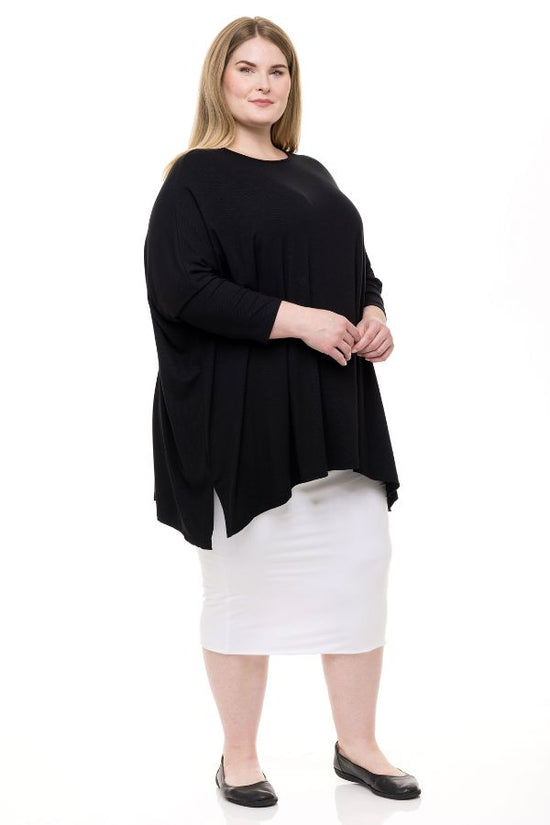 ELLIE TOP SOLID JERSEY (BLACK)