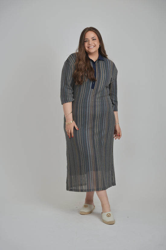 CLEO DRESS (NAVY)