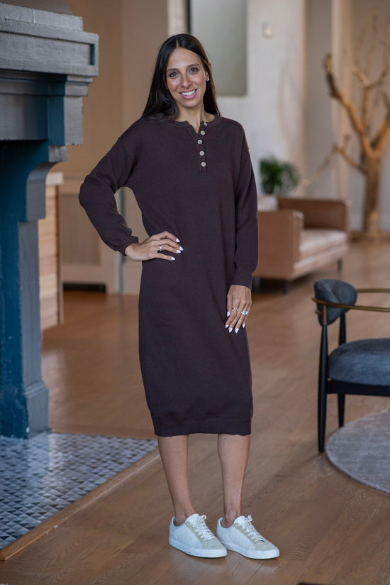 DEBORAH DRESS (BROWN)
