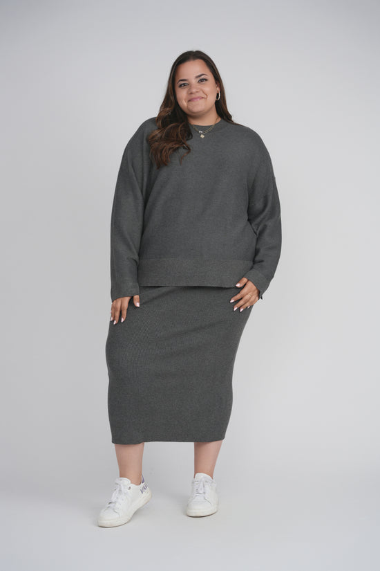 RIBBED 2 PCS. SET (GREY)