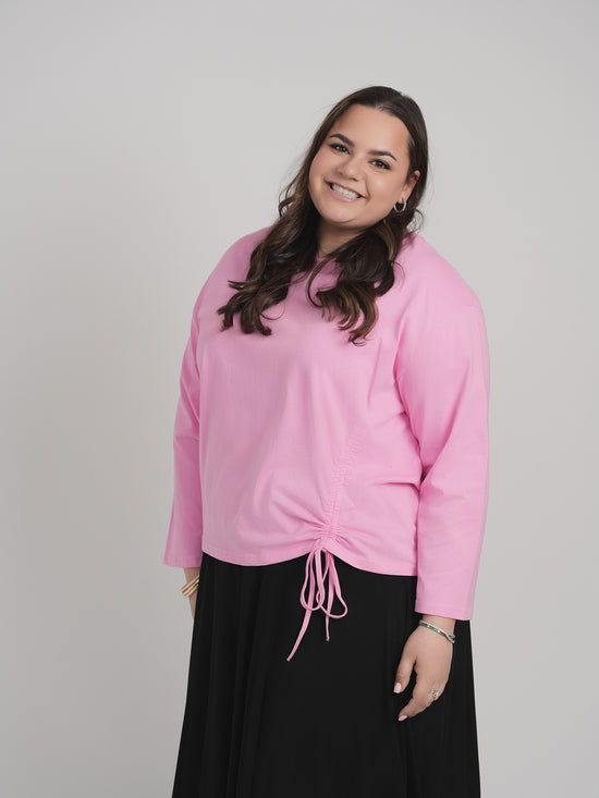 SIDE CINCH TOP (PINK)