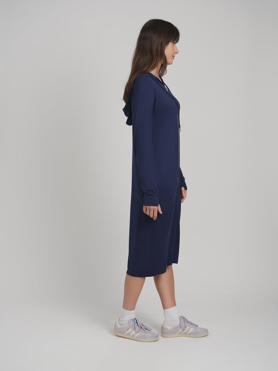 MODAL SUMMER HOODIE ZIP UP (NAVY)