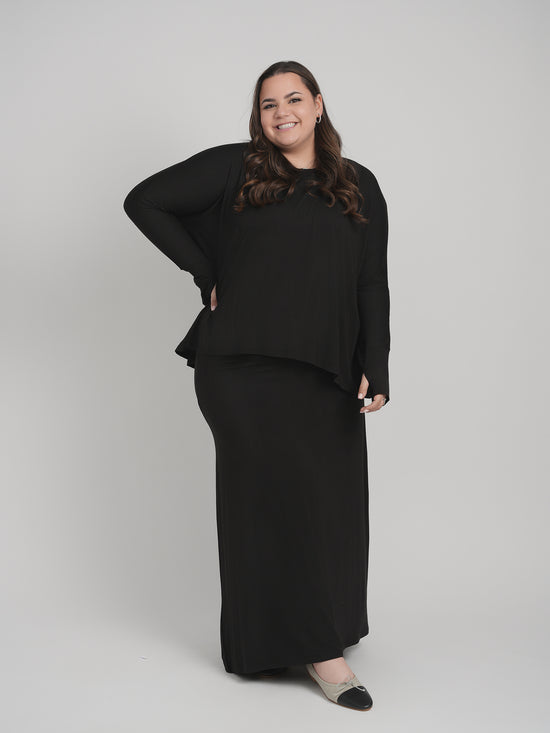 MODAL FLOWY MAXI SKIRT