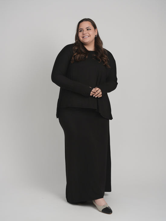 MODAL SLIP DRESS (BLACK)
