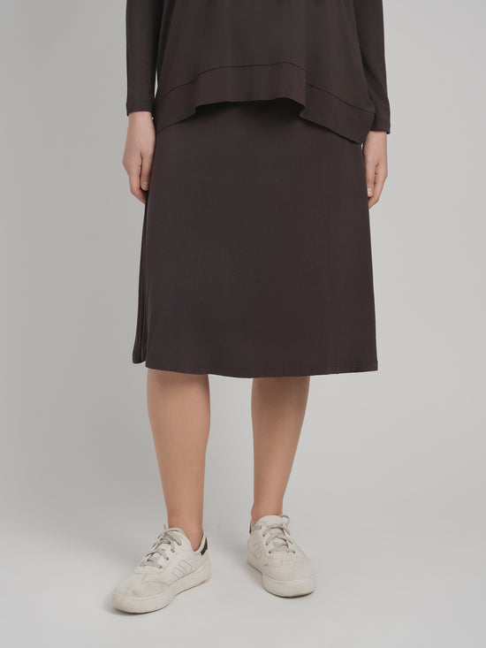 MODAL SKYE SKIRT (BROWN)