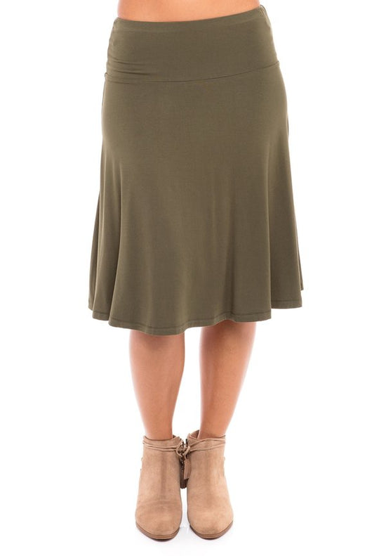 MODAL SKYE SKIRT (OLIVE)