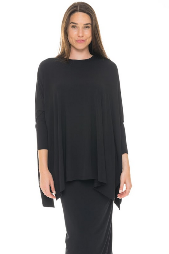 ELLIE TOP SOLID JERSEY (BLACK)