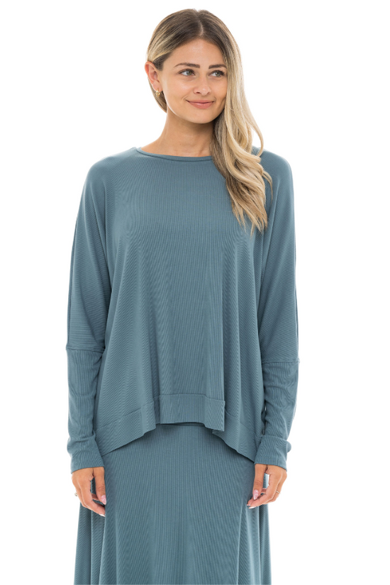 RIBBED SKYE TOP
