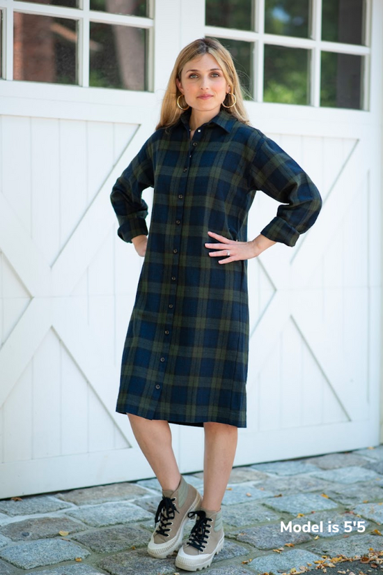 FLANNEL SHIRT DRESS