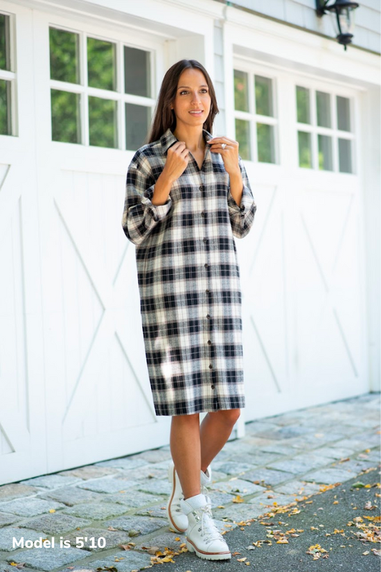 FLANNEL SHIRT DRESS