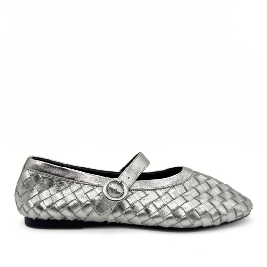 Rena Woven Mary Janes (SILVER)