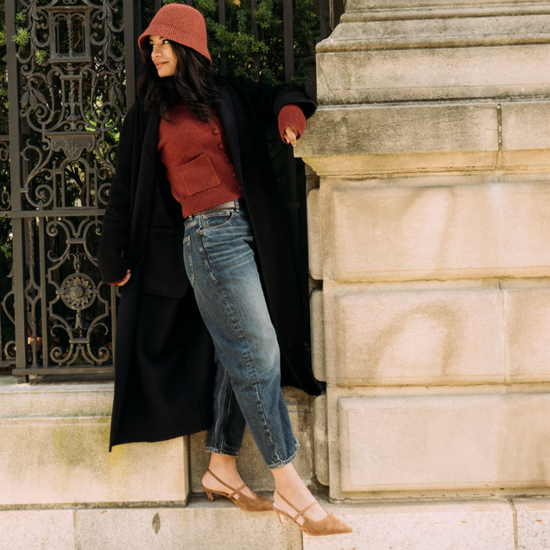 Connie Slingback Heels (BROWN SUEDE)