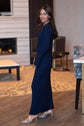 RIBBED MAXI SWEATER DRESS (NAVY)