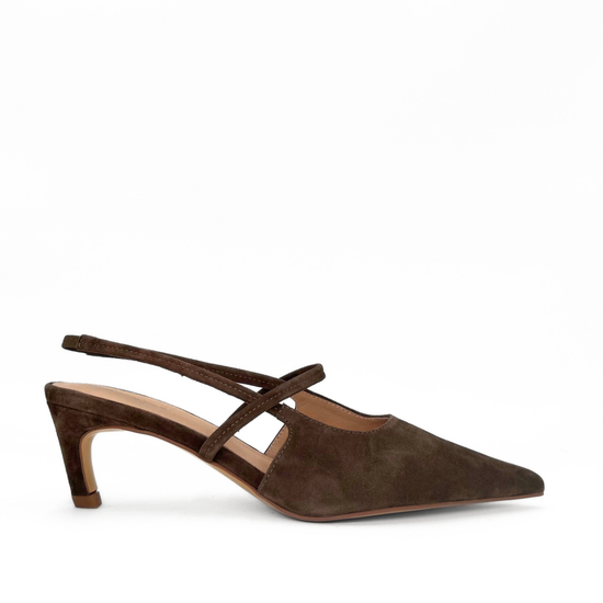 Connie Slingback Heels (TAUPE SUEDE)