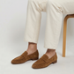 York Ruched Suede Loafers