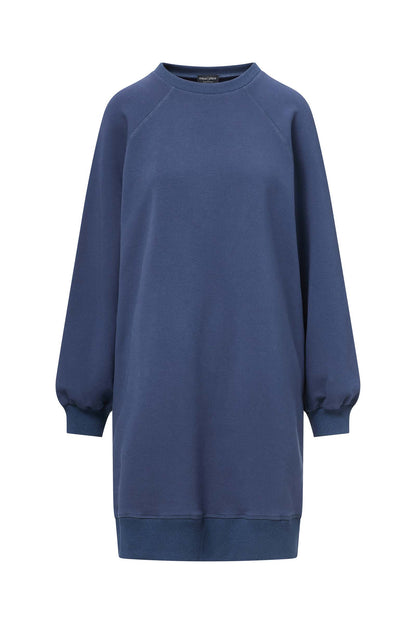 OVERSIZED SWEATSHIRT DRESS (NIGHT BLUE)