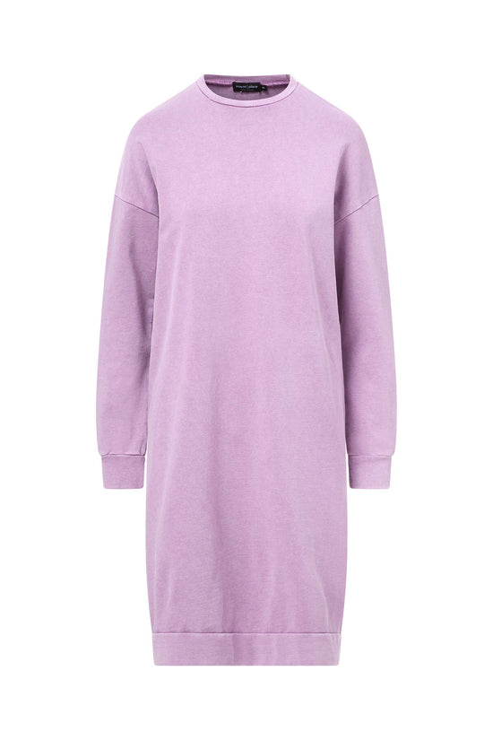 ACID WASH SWEATSHIRT DRESS (PURPLE)