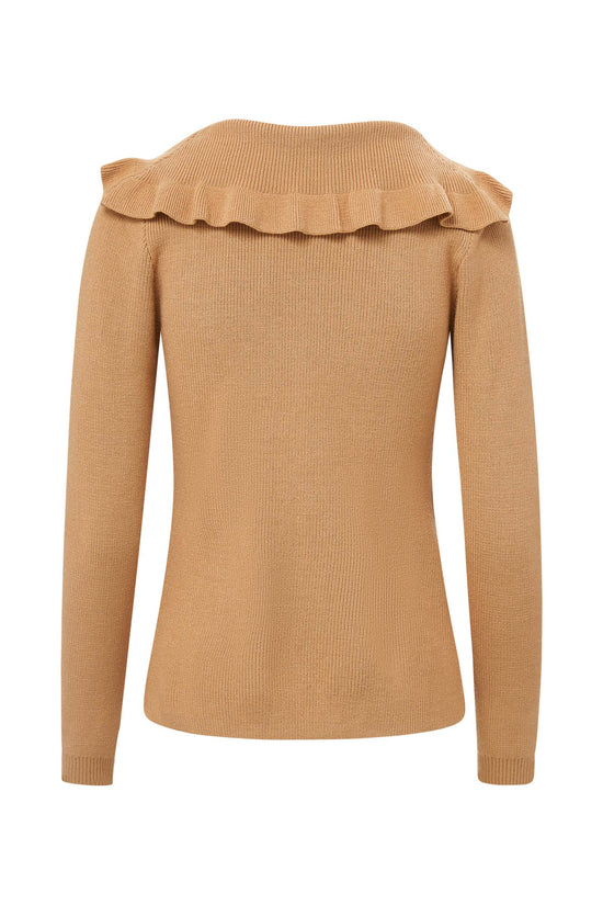 COLLARD SWEATER (CAMEL)