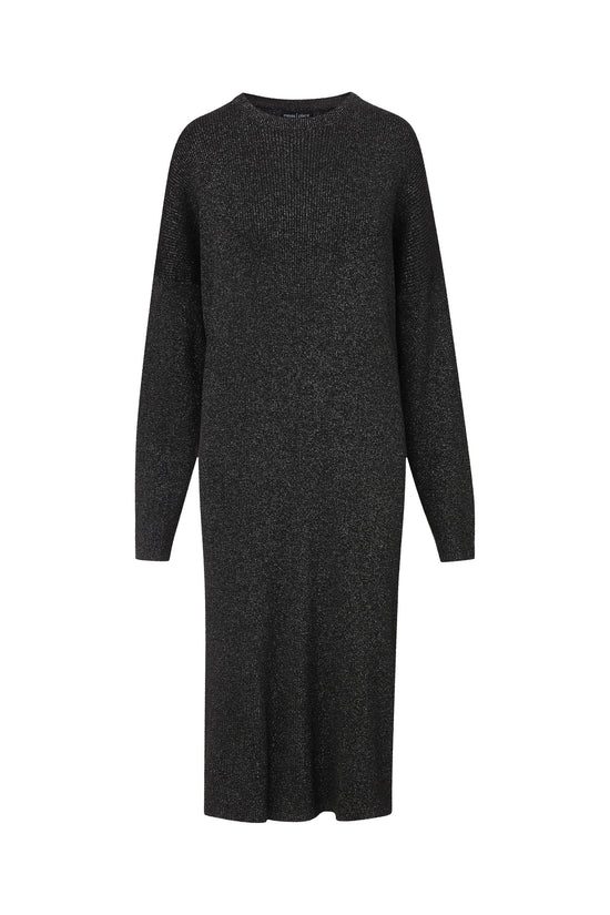 SHIMMER SWEATER DRESS (BLACK)