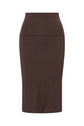 MODAL PENCIL SLIM SKIRT (BROWN)