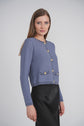KNIT CARDIGAN (PERIWINKLE)