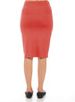 MODAL PENCIL SLIM SKIRT (CORAL)