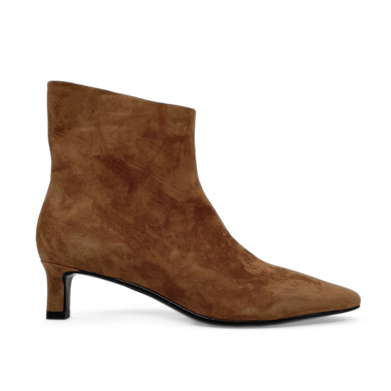 Tess Kitten Heel Booties (TAN SUADE)
