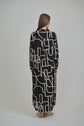 SARAH DRESS (BLACK ABSTRACT)