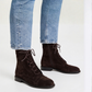 Claude Lace-Up Suede Ankle Boots