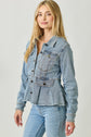 Denim peplum jacket