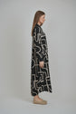 SARAH DRESS (BLACK ABSTRACT)