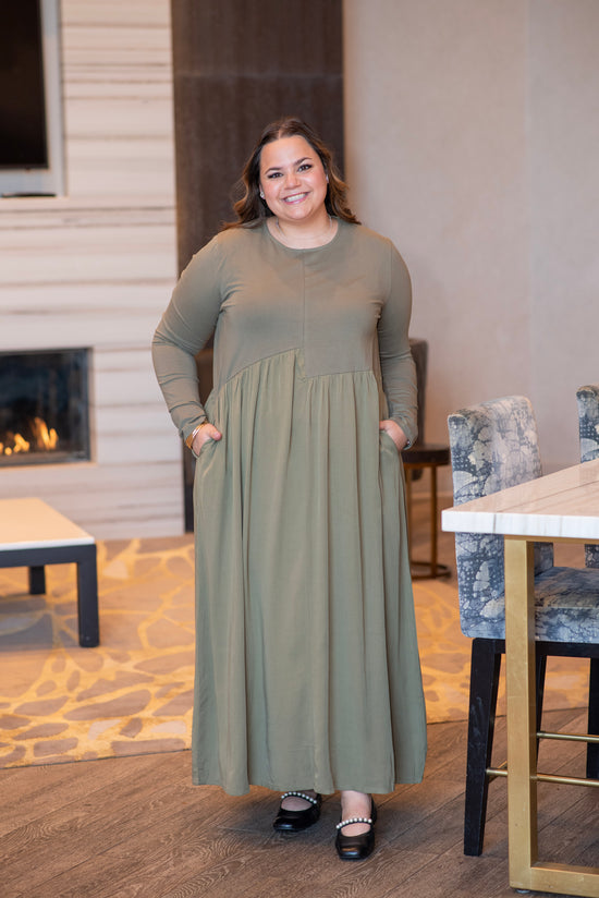 CLOVER DRESS (OLIVE)