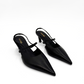 Connie Slingback Leather Heels