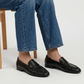 York Ruched Leather Loafers
