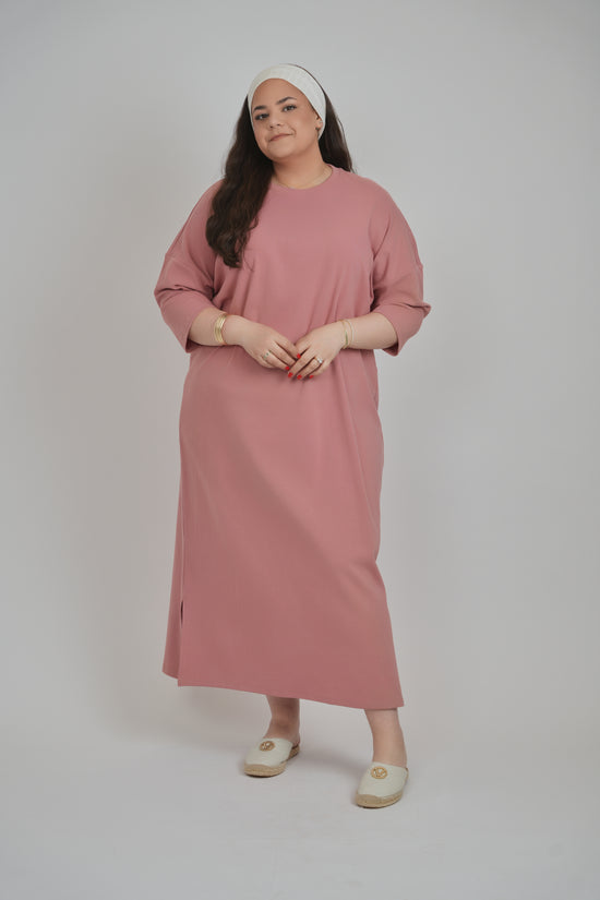 MAXI T-SHIRT DRESS (ROSE)