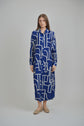 SARAH DRESS (BLUE ABSTRACT)