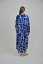SARAH DRESS (BLUE ABSTRACT)