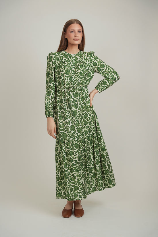 RIVA DRESS (GREEN FLORAL)