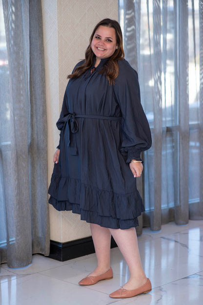 HANNAH DRESS (NAVY)
