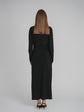 SIDE CINCH DRESS (BLACK)