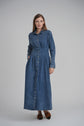 WAISTED DENIM DRESS