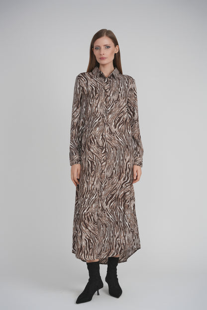 SARAH DRESS (BROWN)