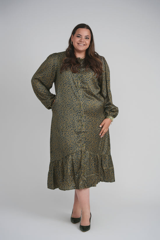 HAILEY DRESS (OLIVE/NAVY)