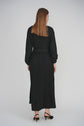 BELTED PLEAT DRESS (BLACK)