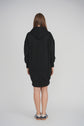 HOODIE ZIP UP DRESS (BLACK)