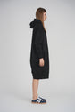 HOODIE ZIP UP DRESS (BLACK)
