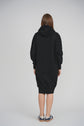 HOODIE ZIP UP DRESS (BLACK)