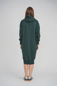 HOODIE ZIP UP DRESS LONG LENGTH 41" (HUNTER)