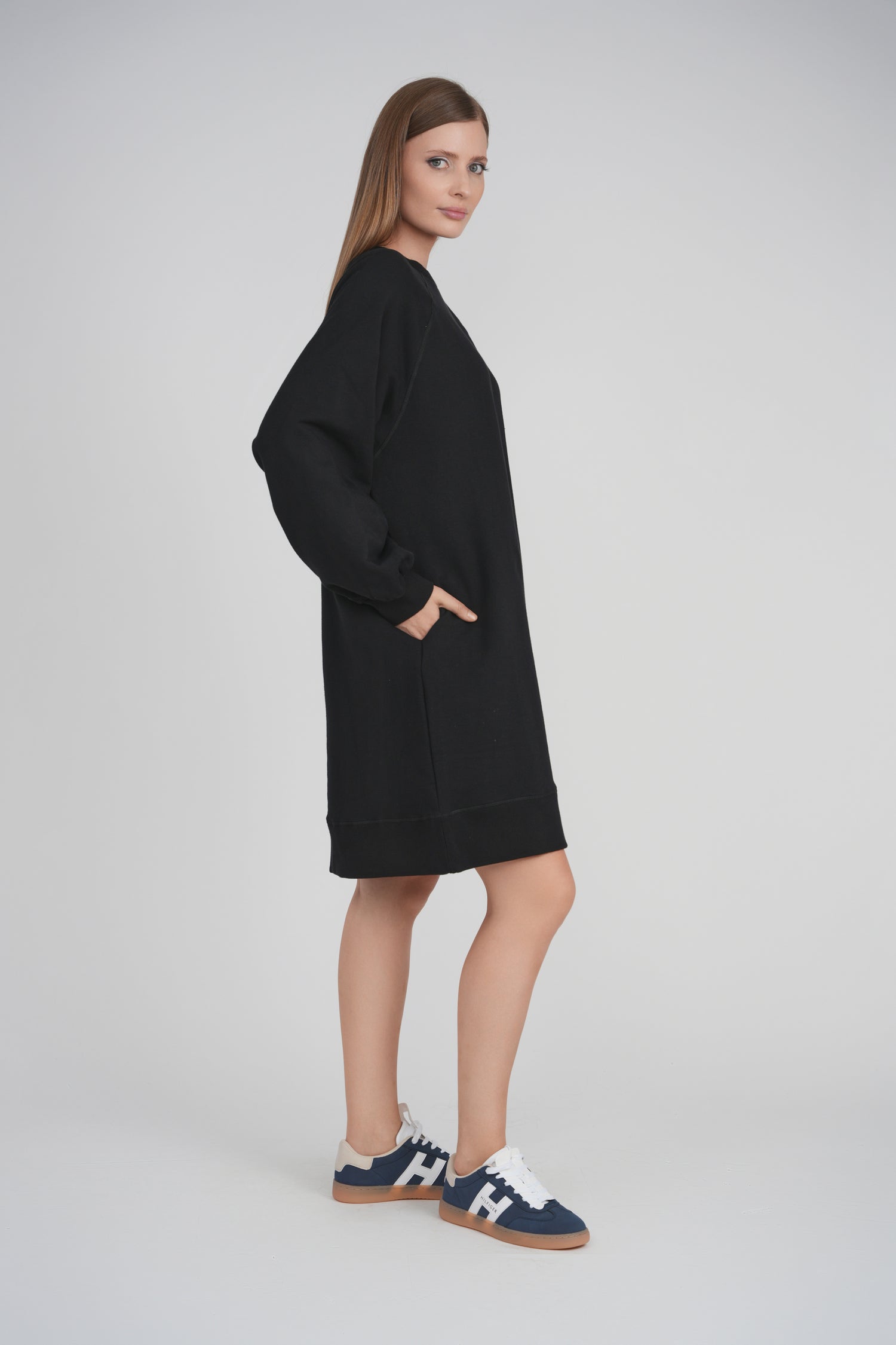 oversize sweatshirt dress Meeting Up - Oversized Sweatshirt Dress for Women - Women's Brown Oversized Sweatshirt Dress